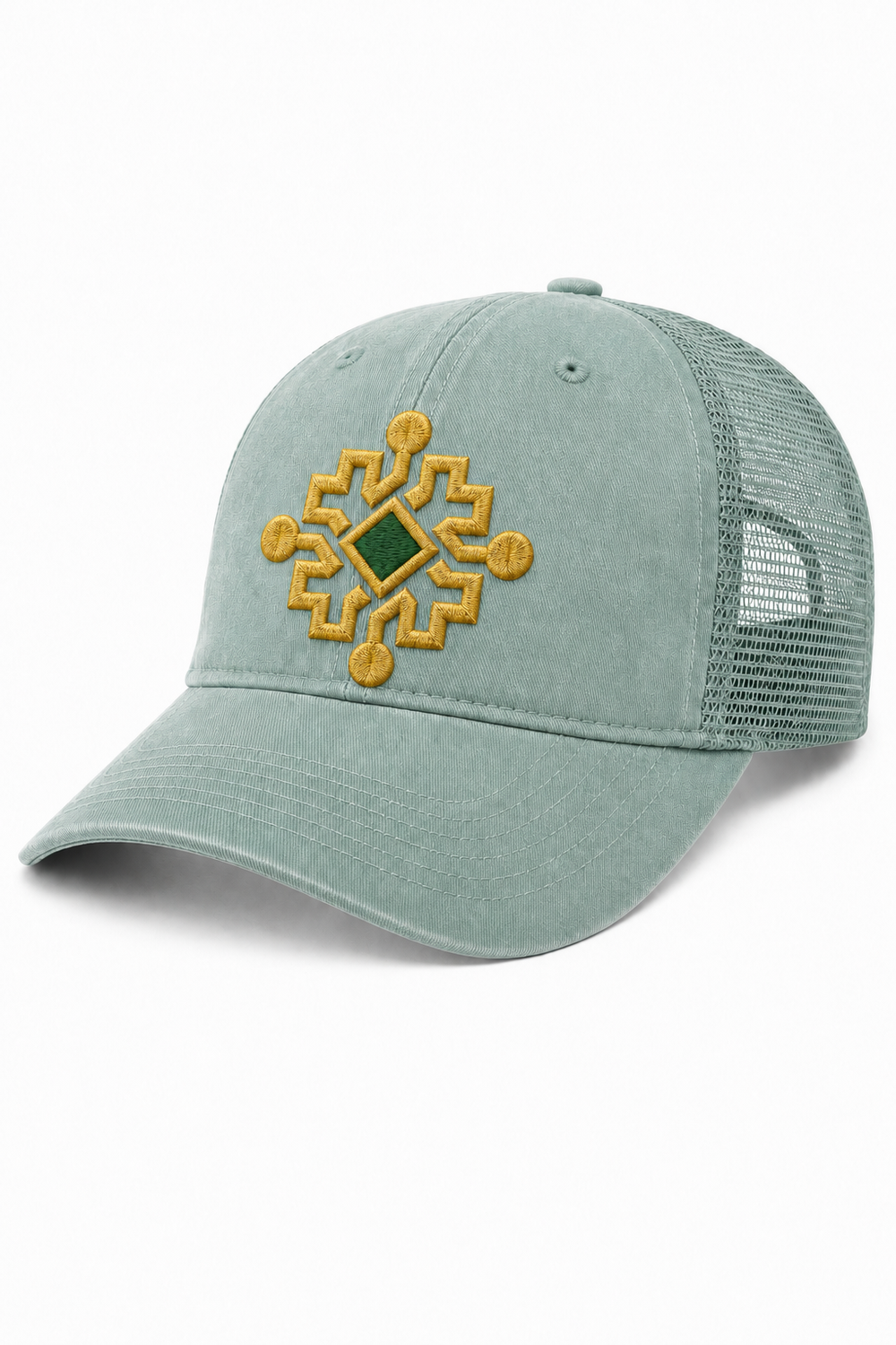 Heritage Geometric Sunwashed Trucker Cap