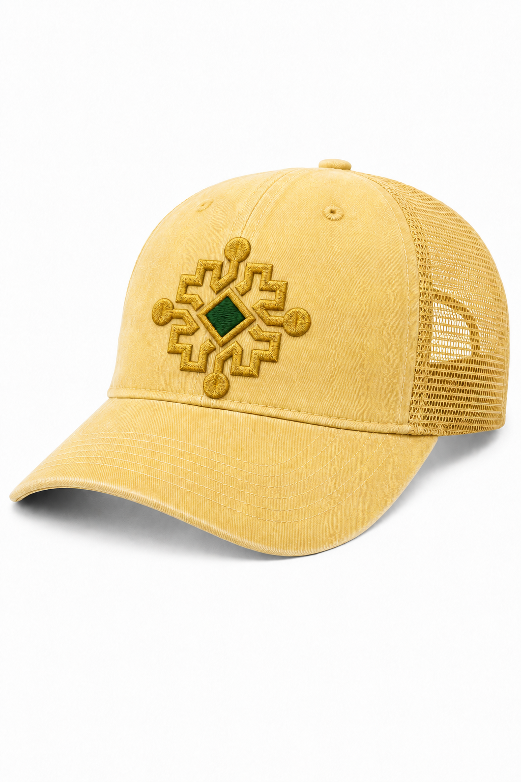 Heritage Geometric Sunwashed Trucker Cap