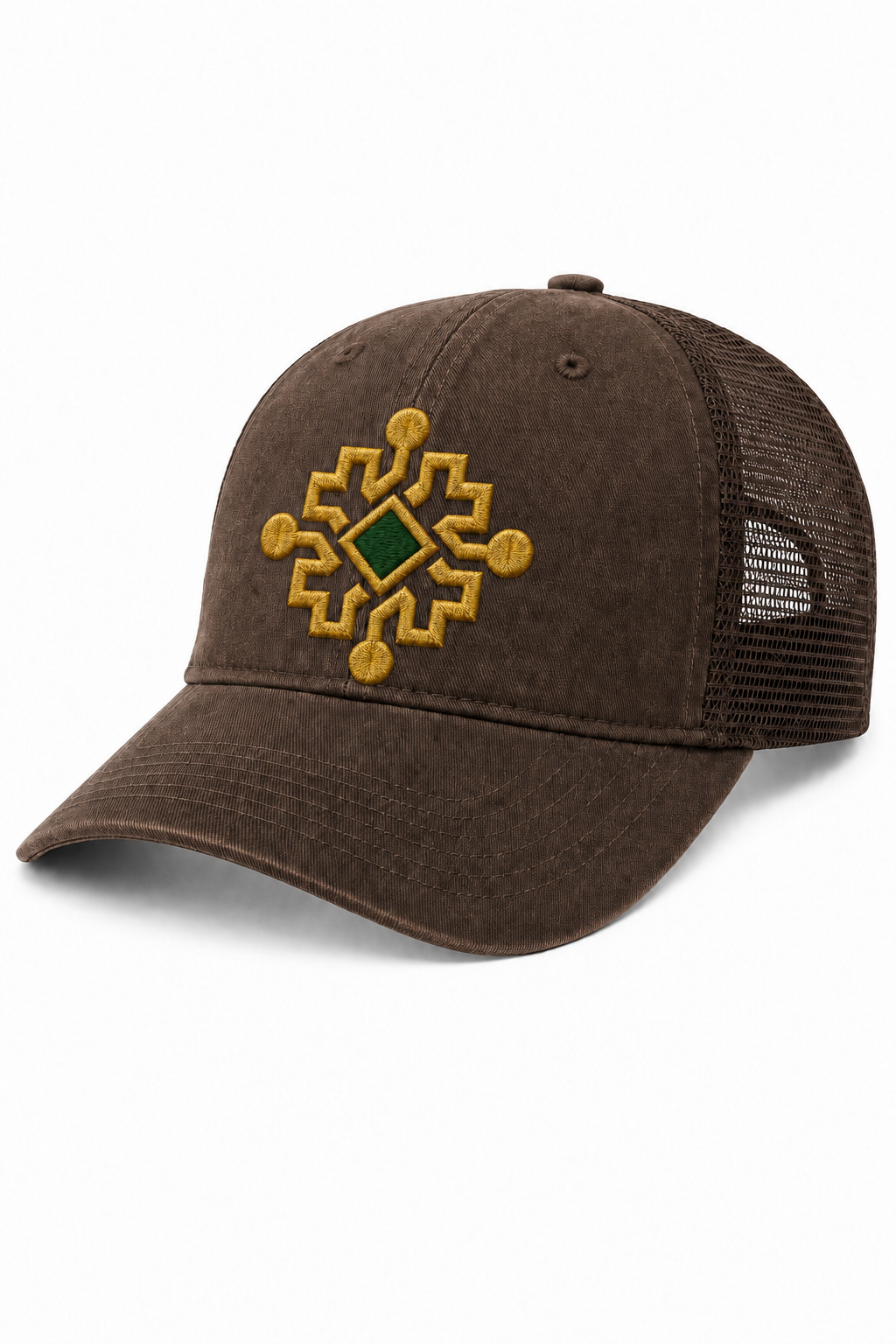 Heritage Geometric Sunwashed Trucker Cap