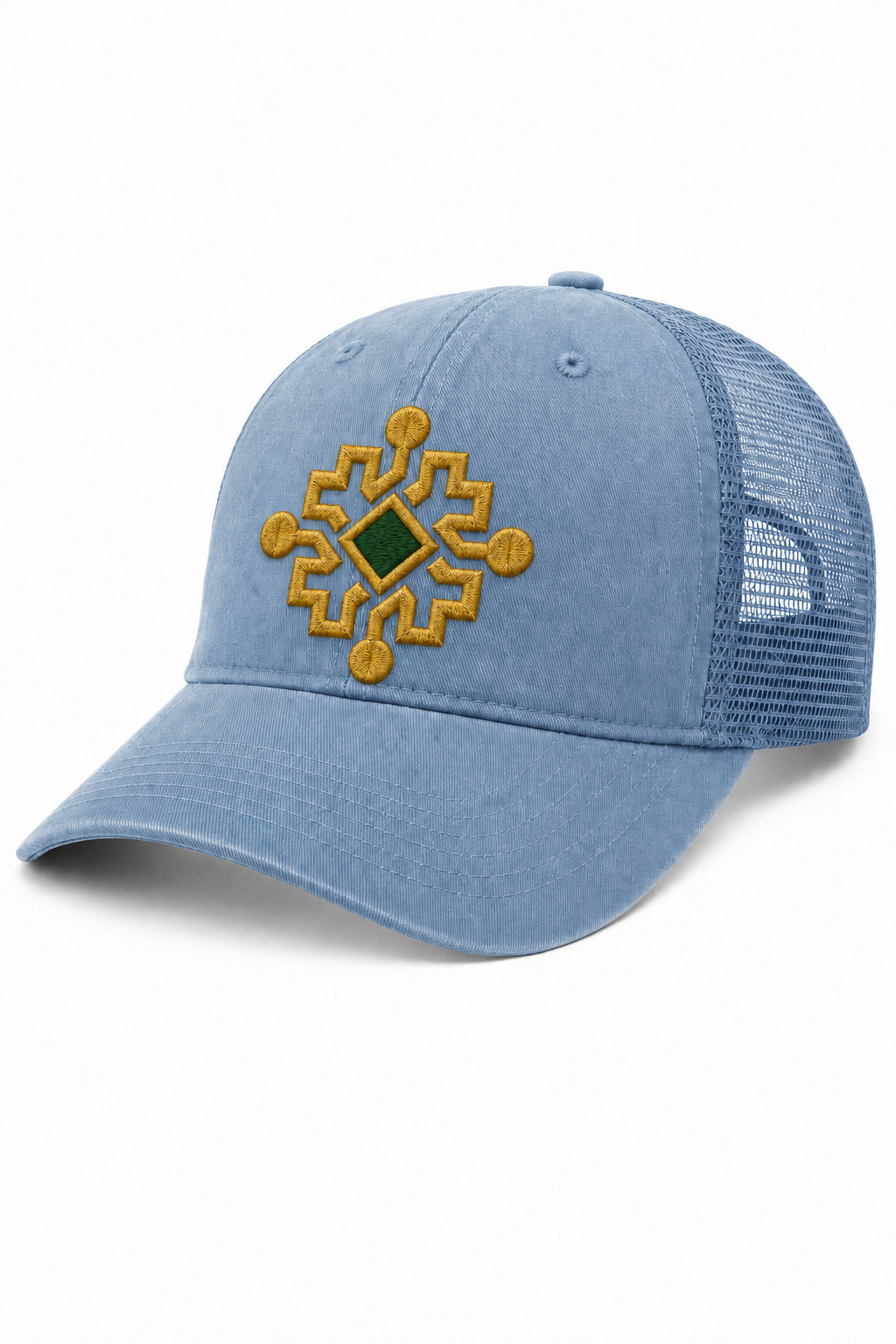 Heritage Geometric Sunwashed Trucker Cap