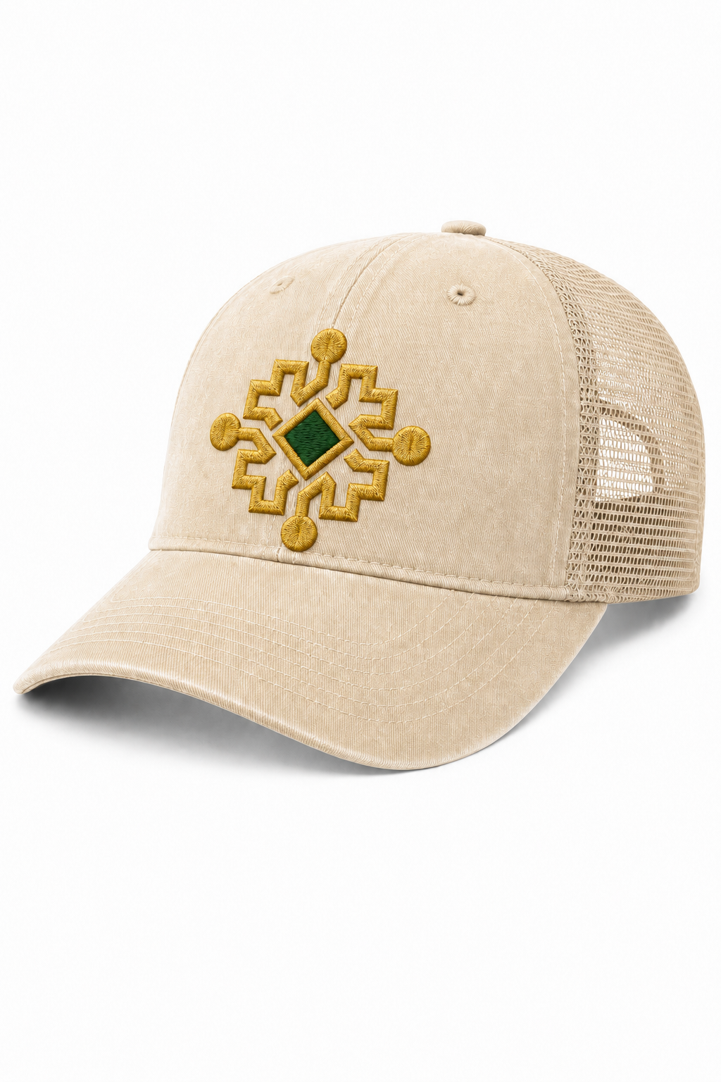 Heritage Geometric Sunwashed Trucker Cap