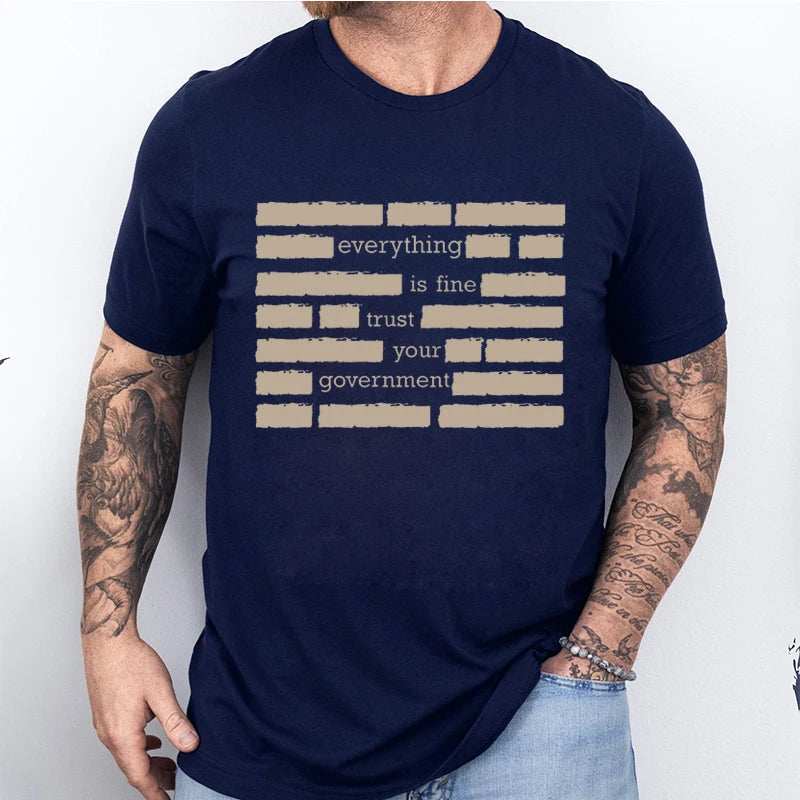 Heritage Apparel 'Everything Is Fine' Retro Humor Tee