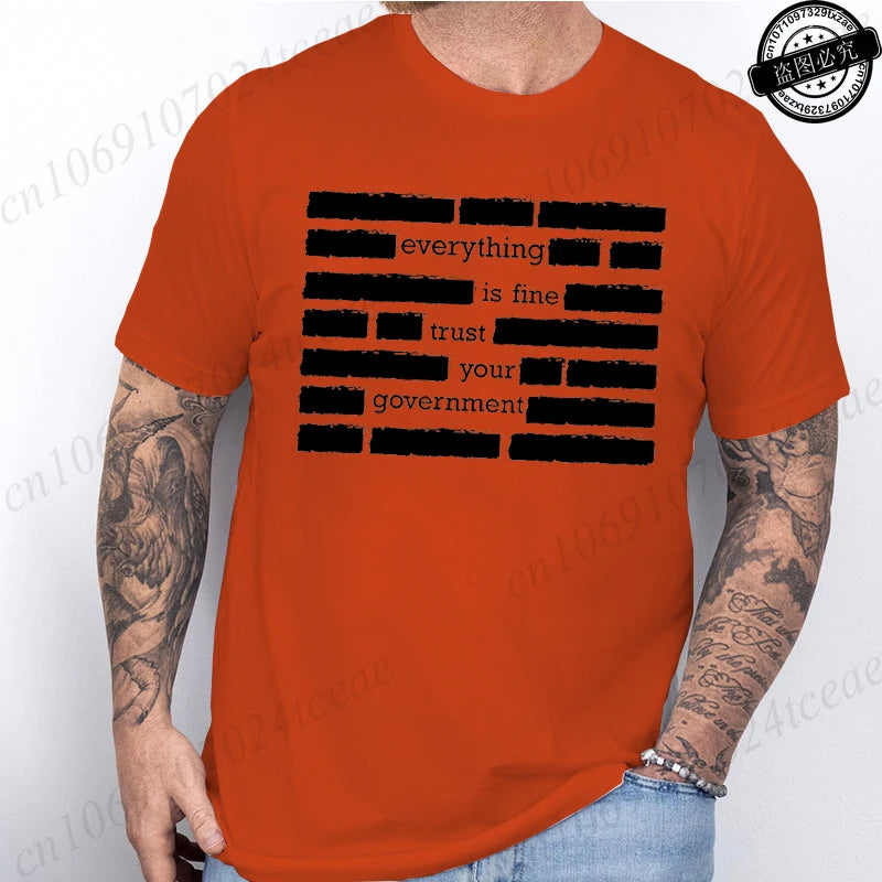 Heritage Apparel 'Everything Is Fine' Retro Humor Tee
