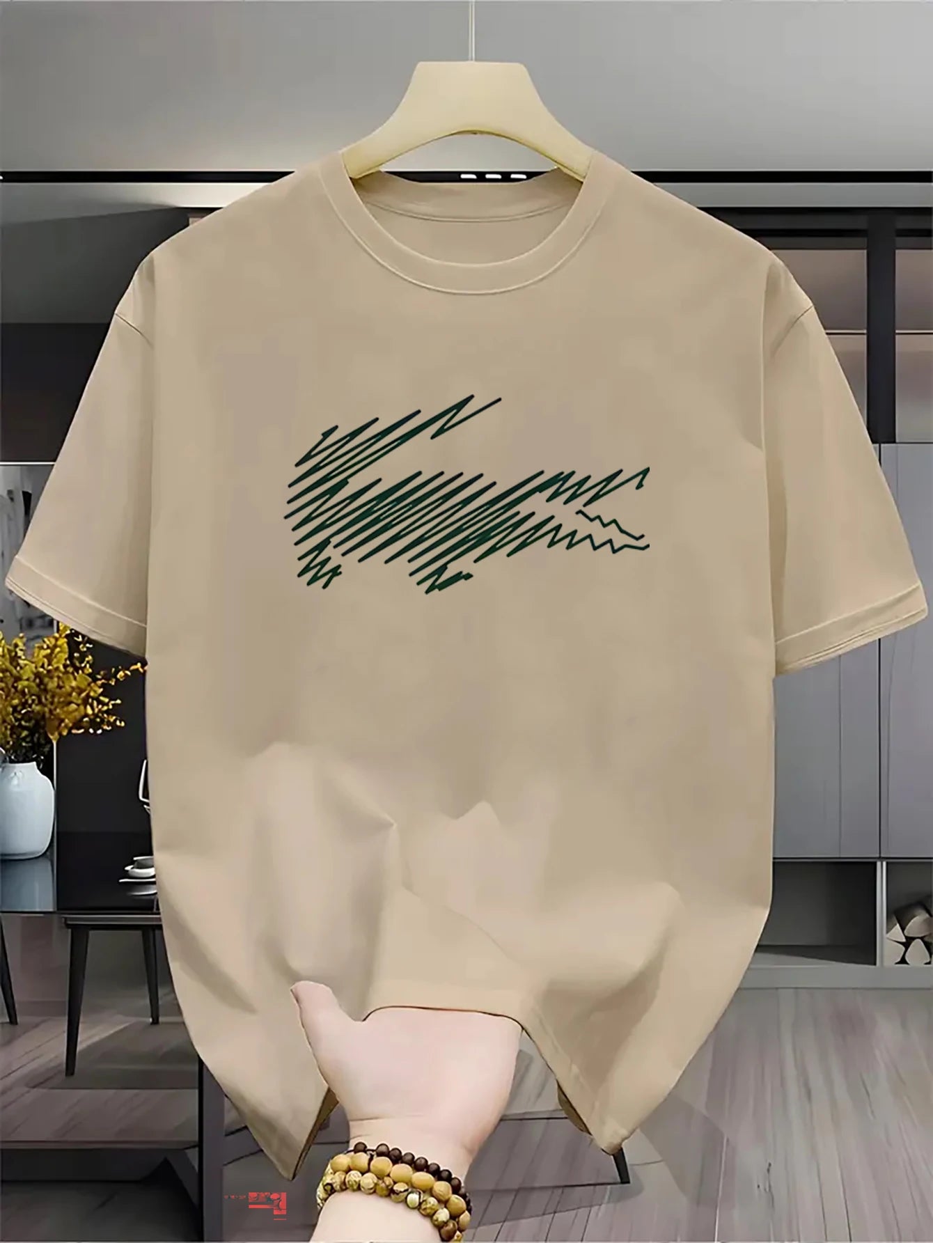 Heritage Apparel Patterned Print Crewneck Tee