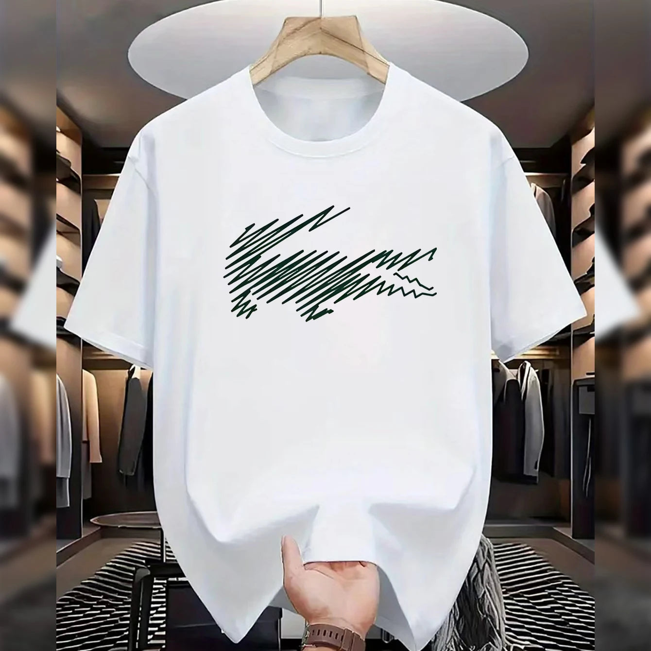 Heritage Apparel Patterned Print Crewneck Tee