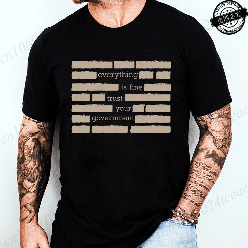 Heritage Apparel 'Everything Is Fine' Retro Humor Tee