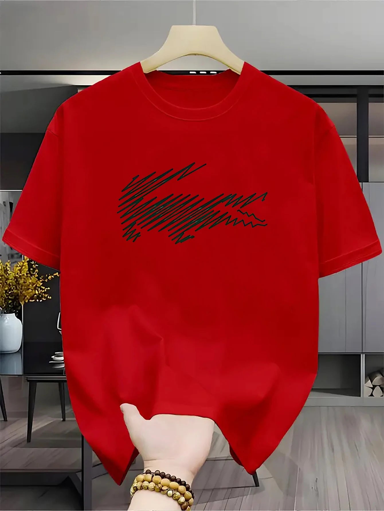 Heritage Apparel Patterned Print Crewneck Tee