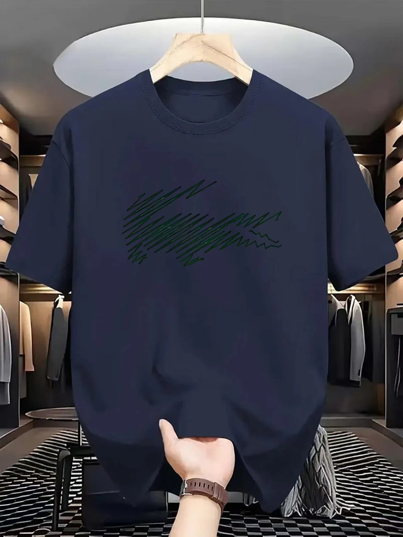Heritage Apparel Patterned Print Crewneck Tee