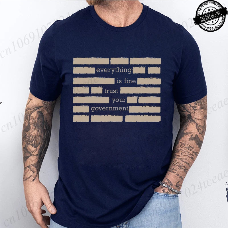 Heritage Apparel 'Everything Is Fine' Retro Humor Tee