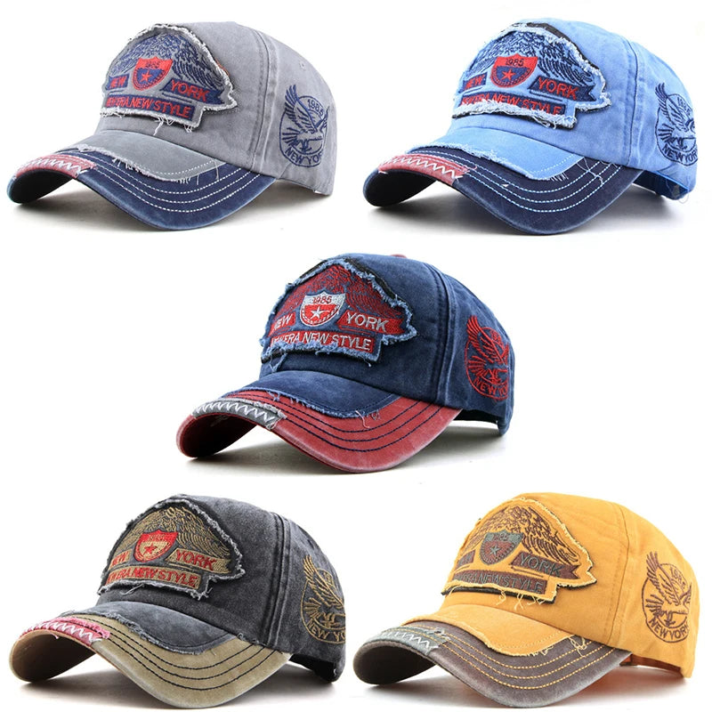 Heritage Apparel Washed Cotton Peaked Cap