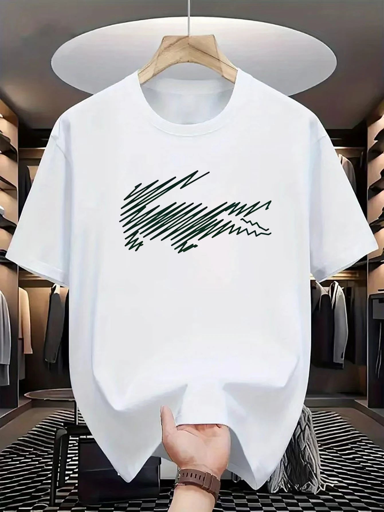 Heritage Apparel Patterned Print Crewneck Tee