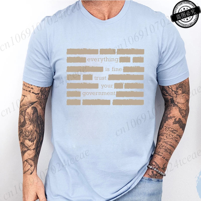 Heritage Apparel 'Everything Is Fine' Retro Humor Tee