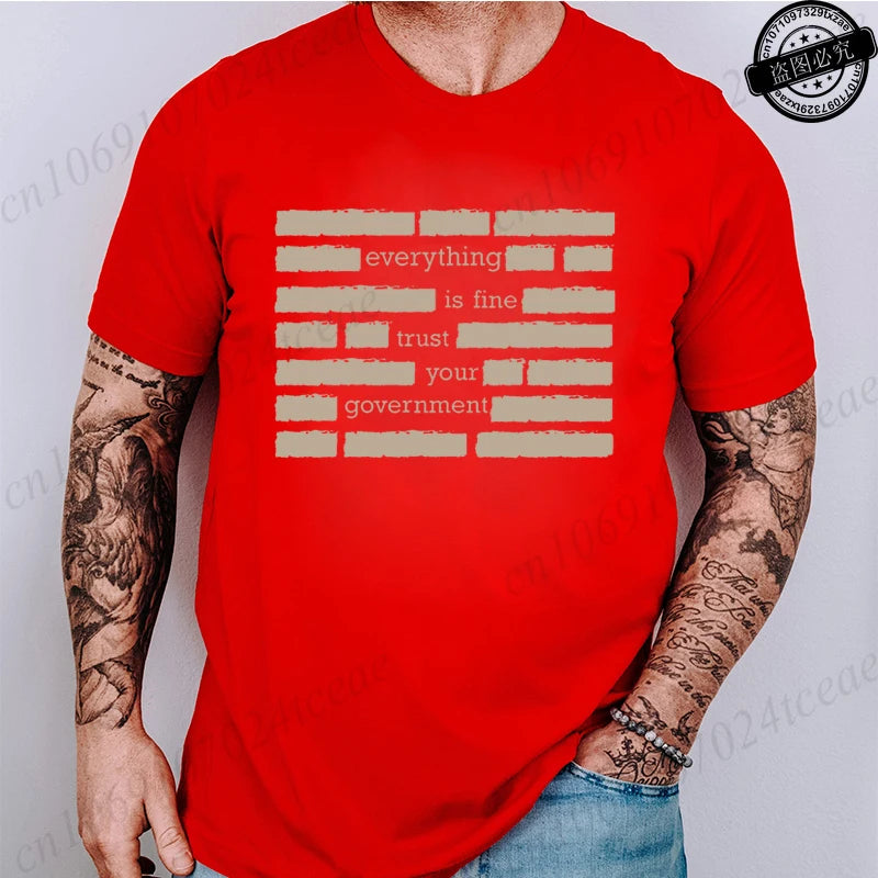 Heritage Apparel 'Everything Is Fine' Retro Humor Tee
