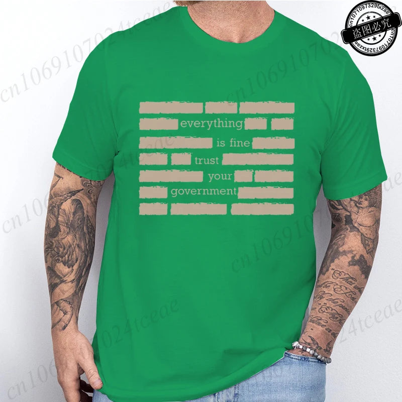 Heritage Apparel 'Everything Is Fine' Retro Humor Tee