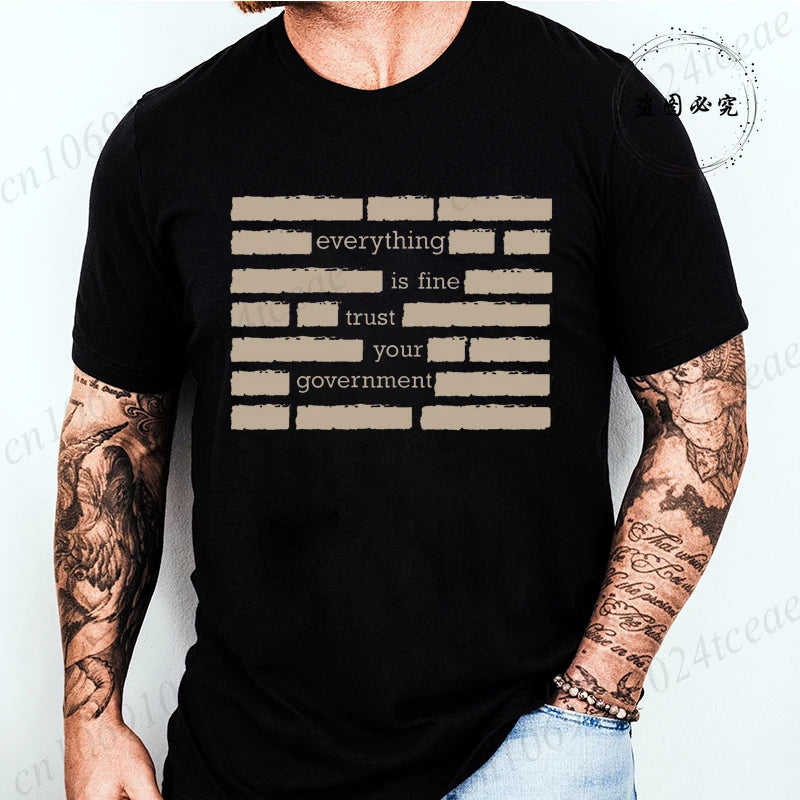 Heritage Apparel 'Everything Is Fine' Retro Humor Tee