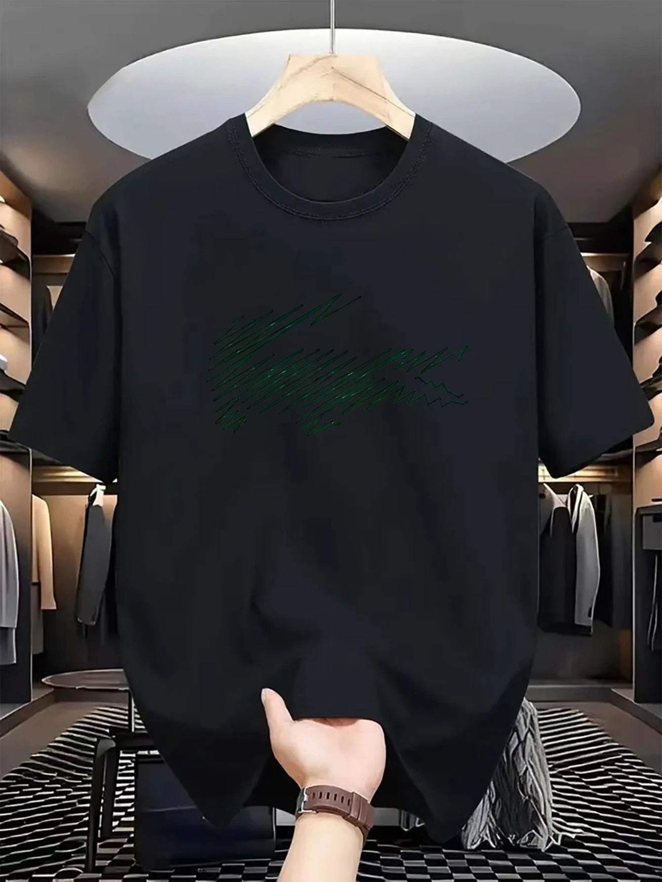 Heritage Apparel Patterned Print Crewneck Tee