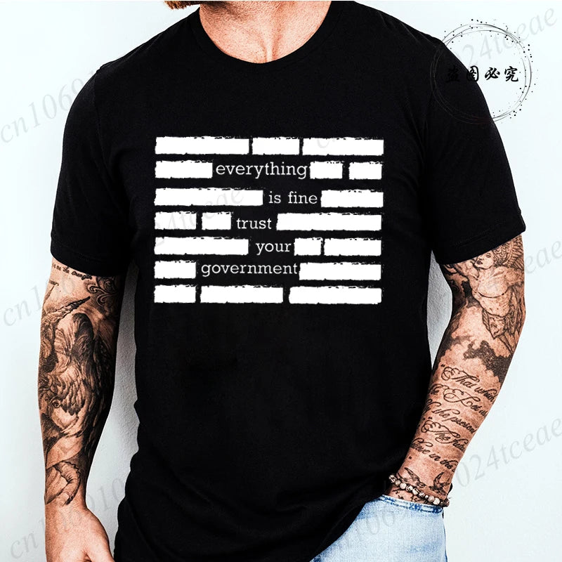 Heritage Apparel 'Everything Is Fine' Retro Humor Tee