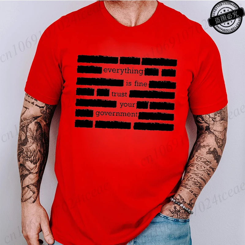 Heritage Apparel 'Everything Is Fine' Retro Humor Tee