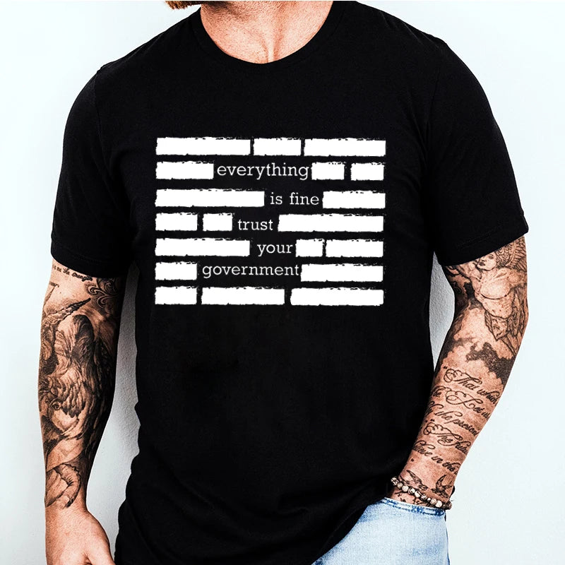 Heritage Apparel 'Everything Is Fine' Retro Humor Tee