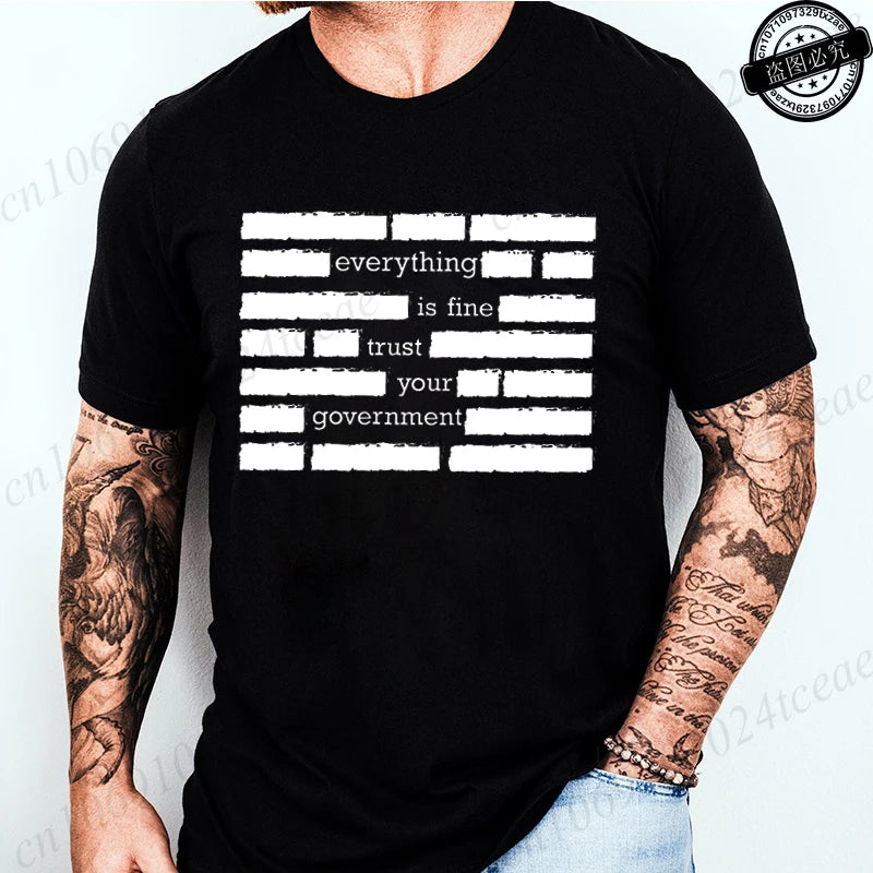 Heritage Apparel 'Everything Is Fine' Retro Humor Tee