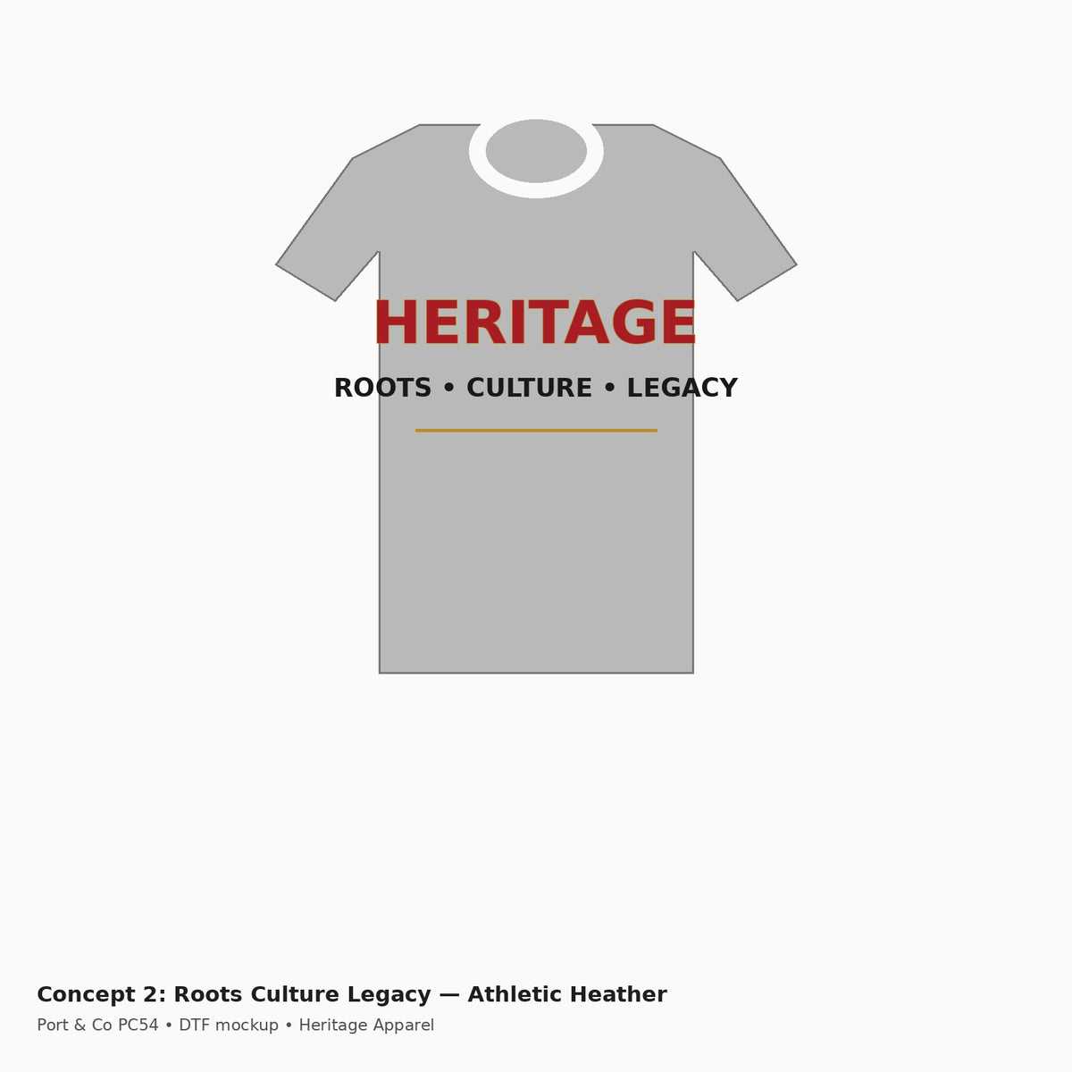 Heritage Roots Culture Legacy PC54 Tee — Athletic Heather