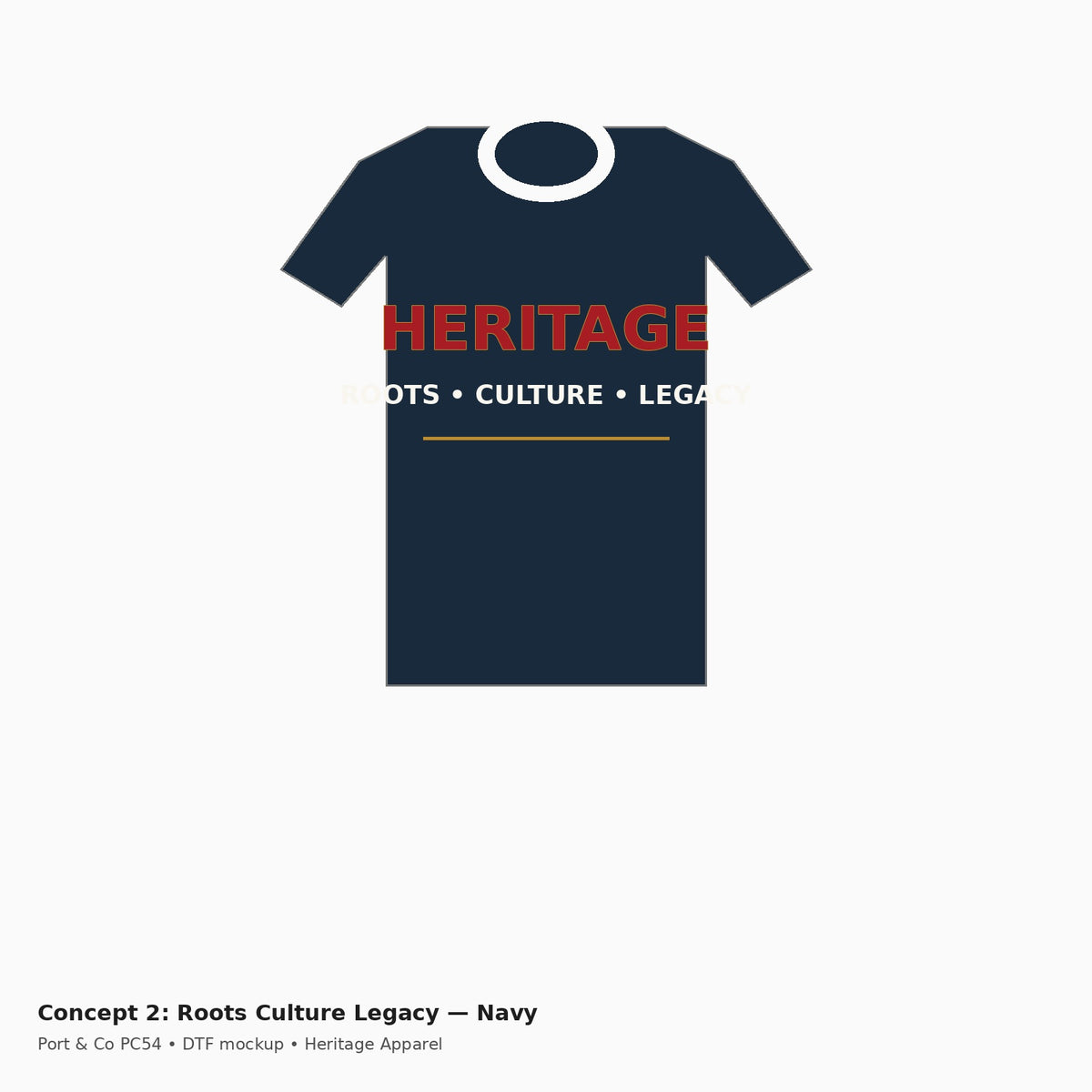 Heritage Roots Culture Legacy PC54 Tee — Navy