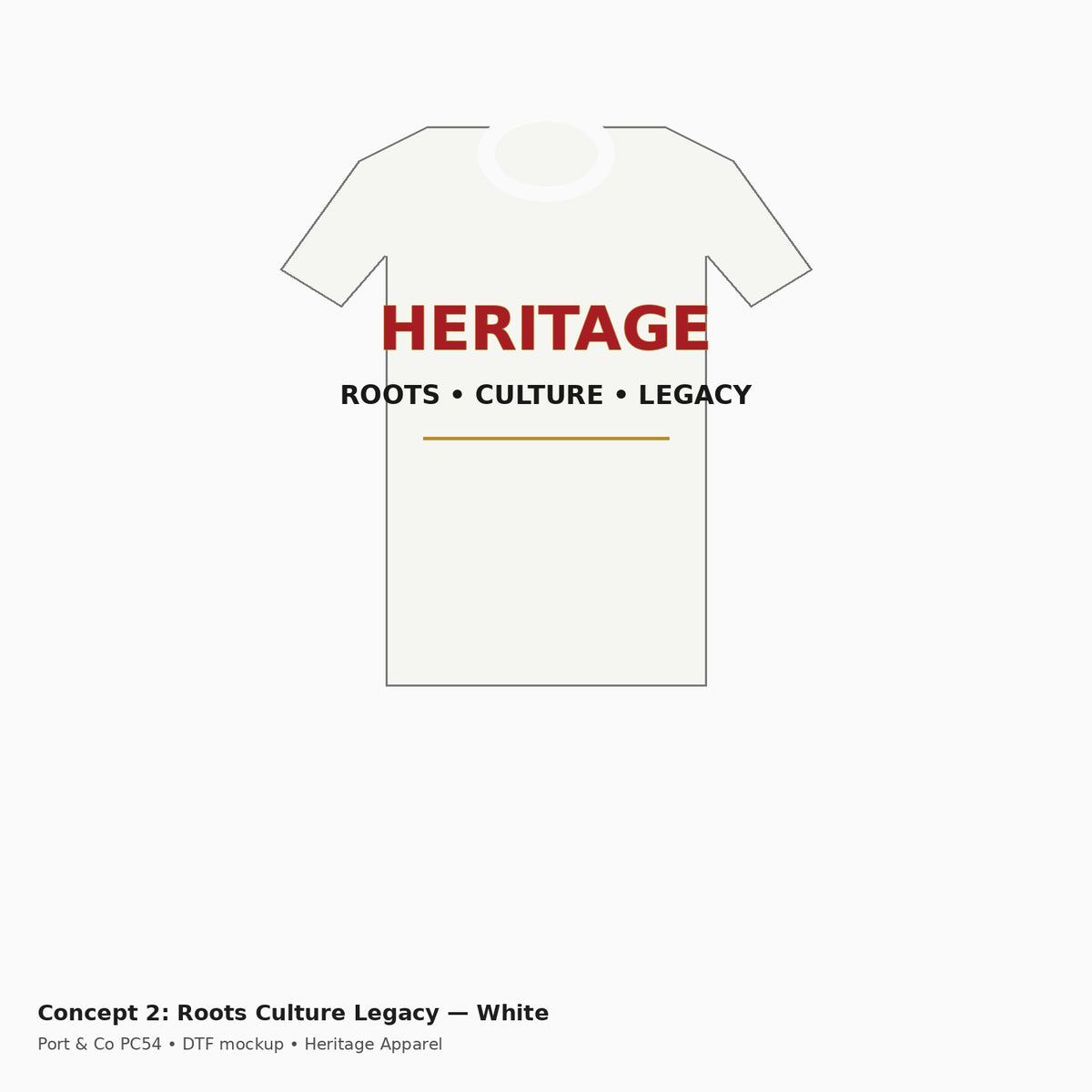 Heritage Roots Culture Legacy PC54 Tee — White