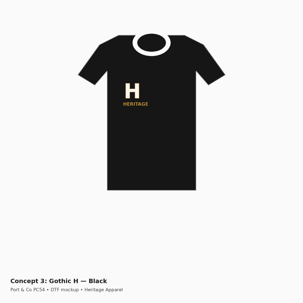 Heritage Gothic H PC54 Tee