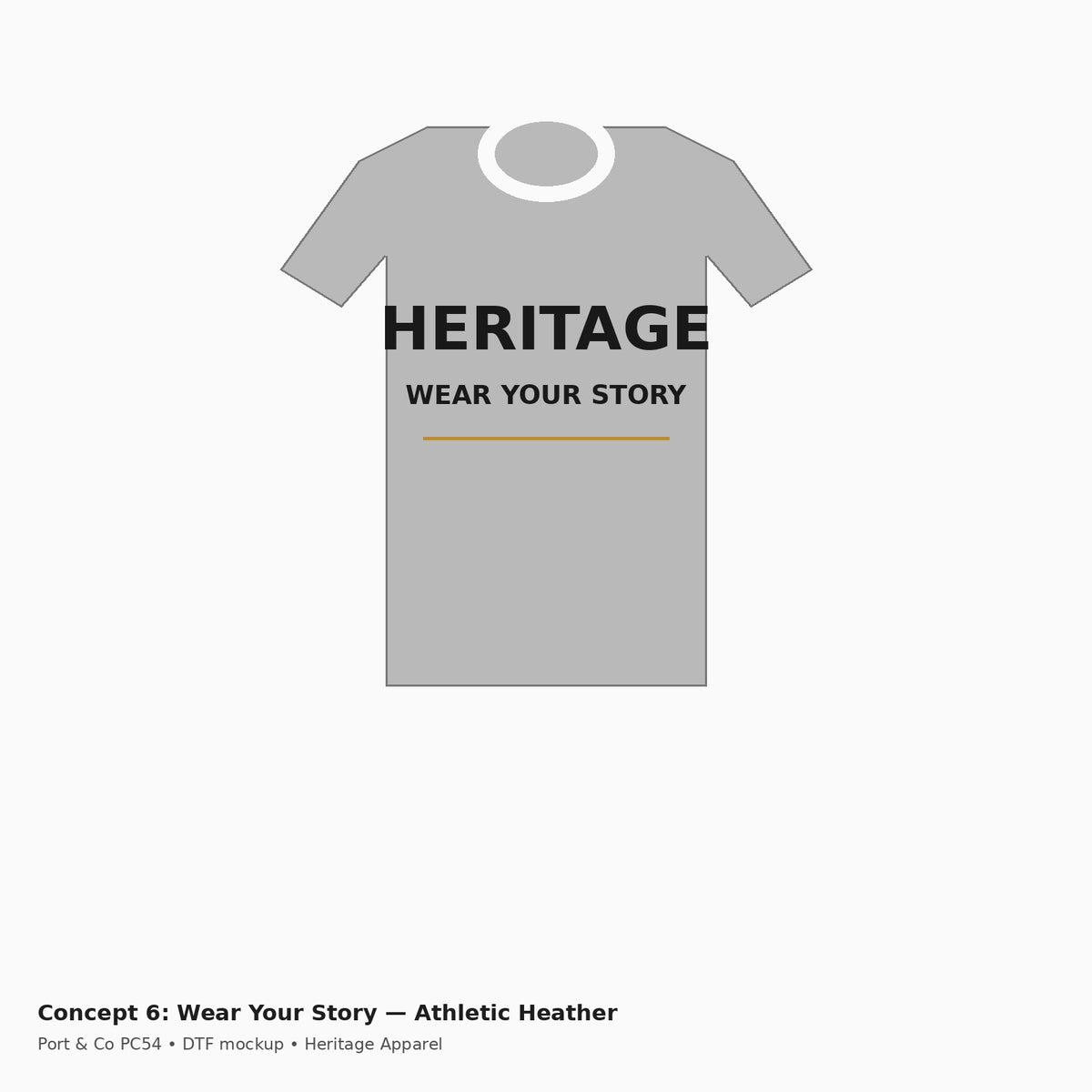 Heritage Wear Your Story PC54 Tee — Athletic Heather