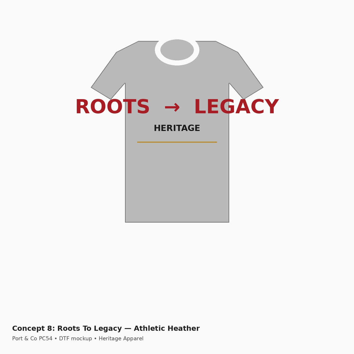 Heritage Roots To Legacy PC54 Tee — Athletic Heather