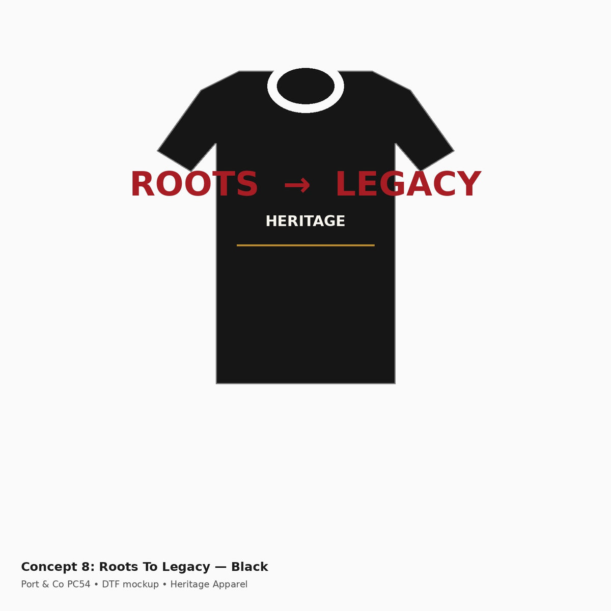 Heritage Roots To Legacy PC54 Tee — Black