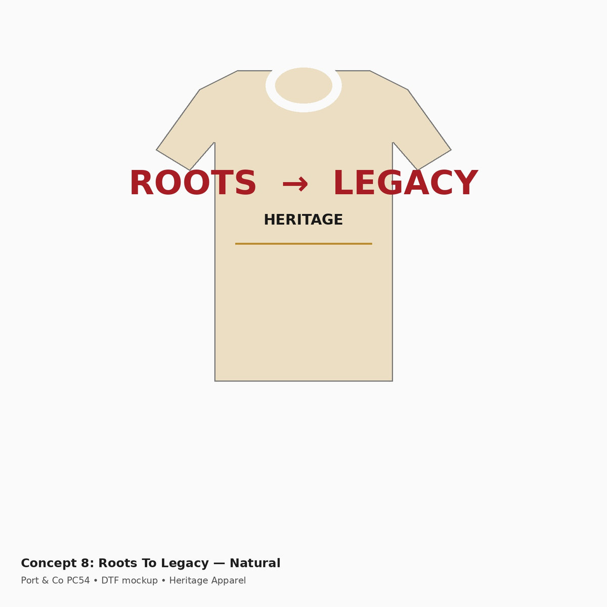 Heritage Roots To Legacy PC54 Tee — Natural