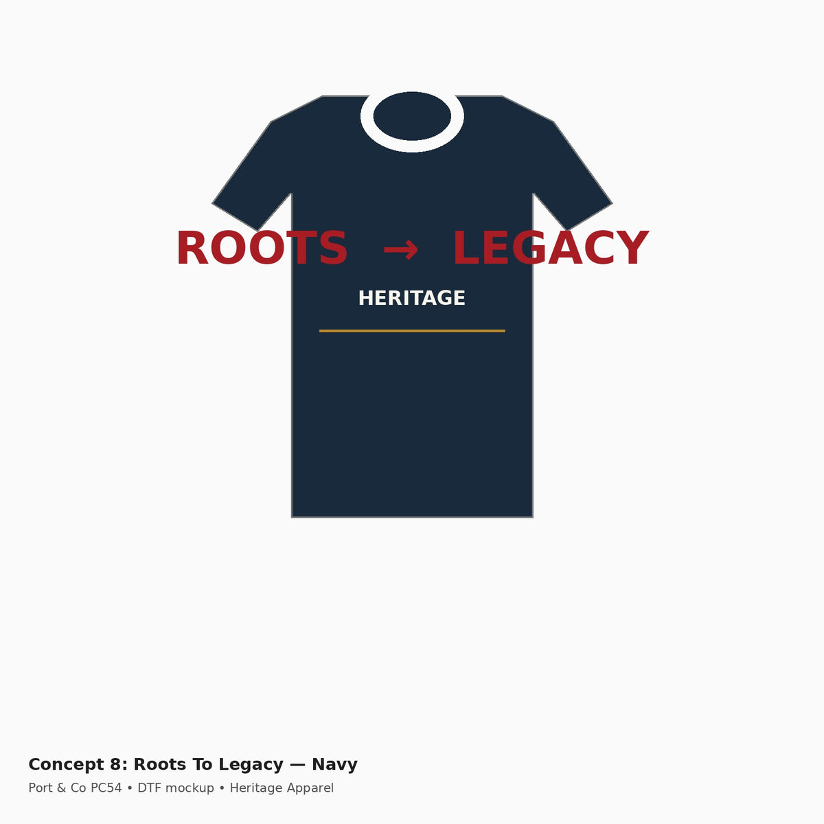 Heritage Roots To Legacy PC54 Tee — Navy