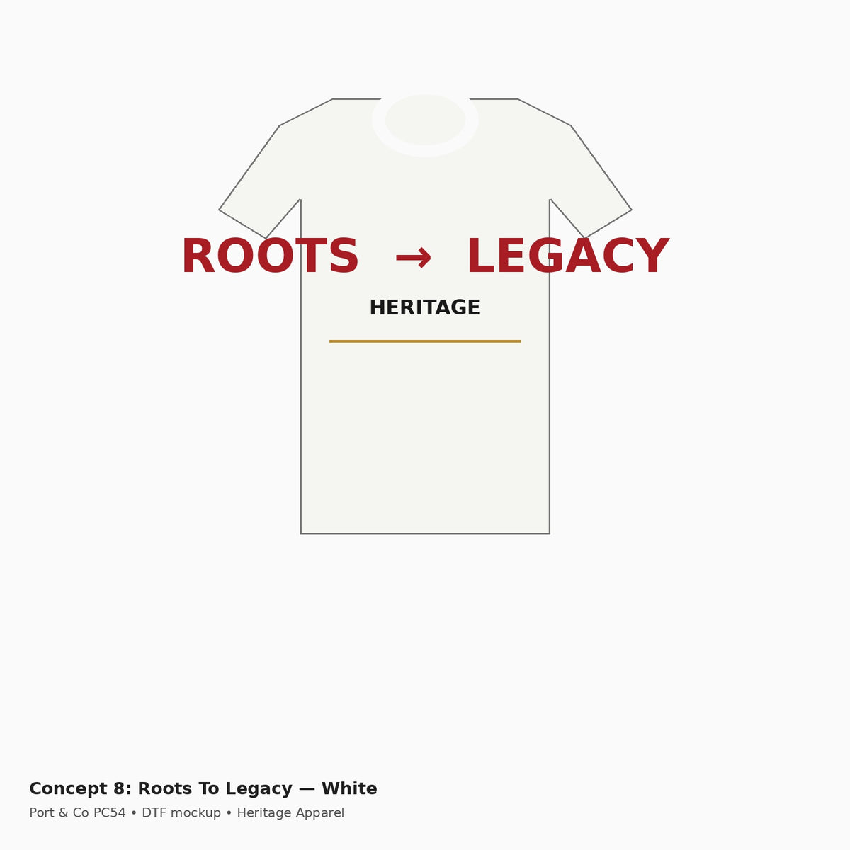Heritage Roots To Legacy PC54 Tee — White