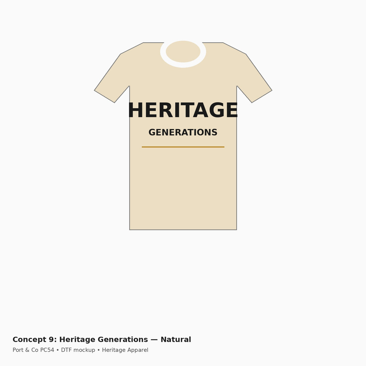 Heritage Generations PC54 Tee — Natural
