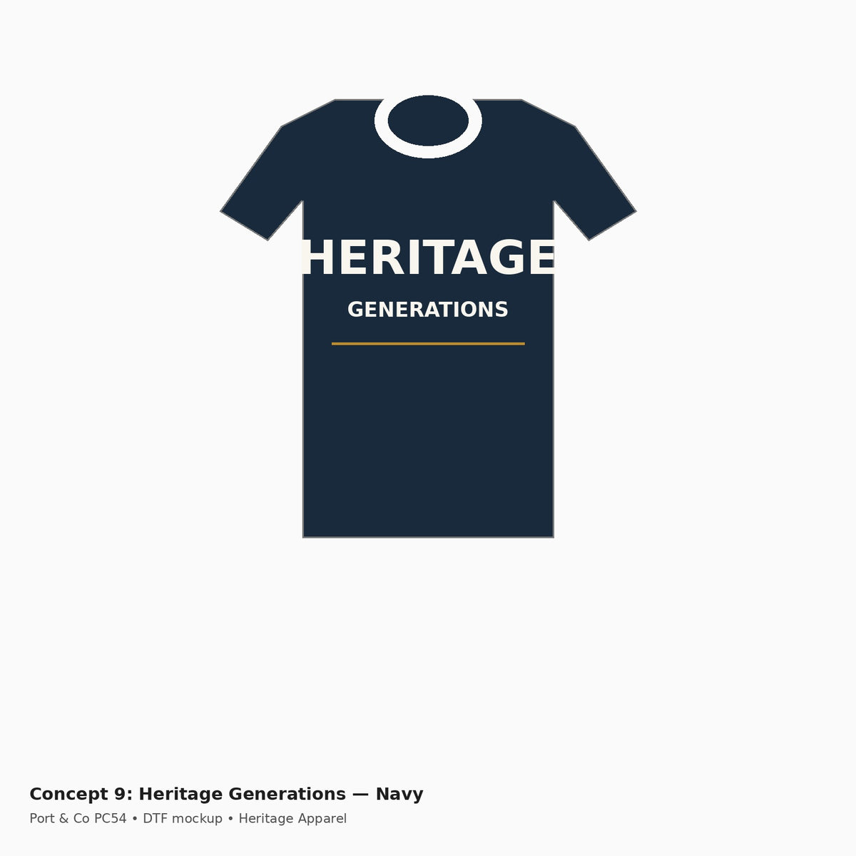 Heritage Generations PC54 Tee — Navy