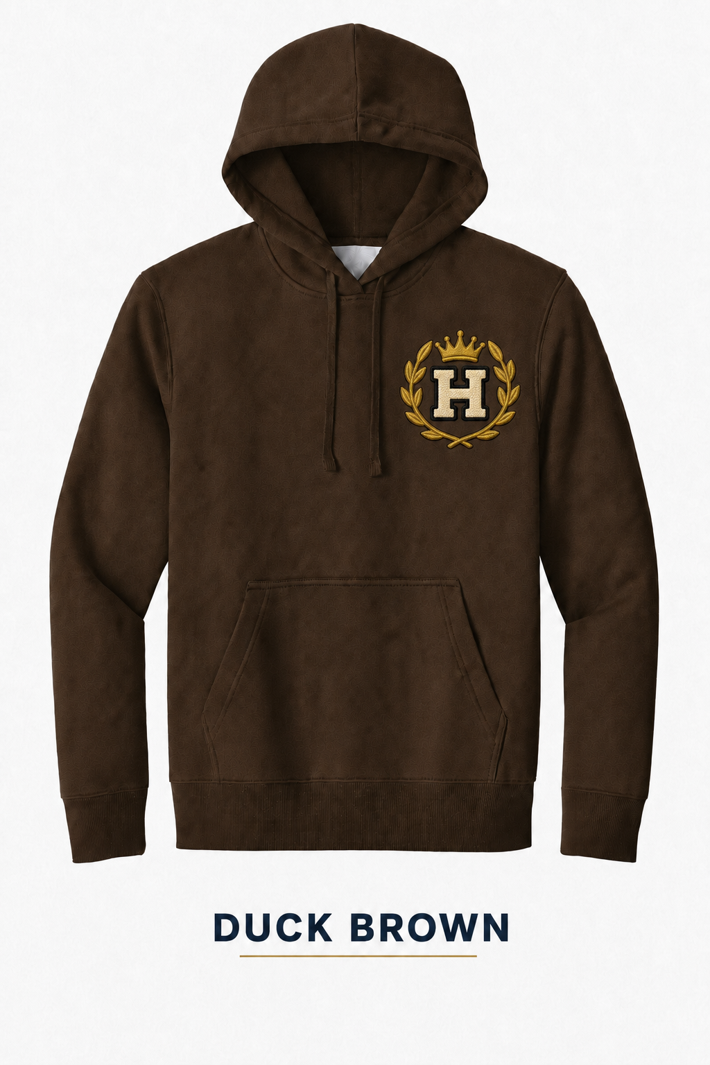 Heritage Royal Laurel Monogram Heavyweight Hoodie — Duck Brown