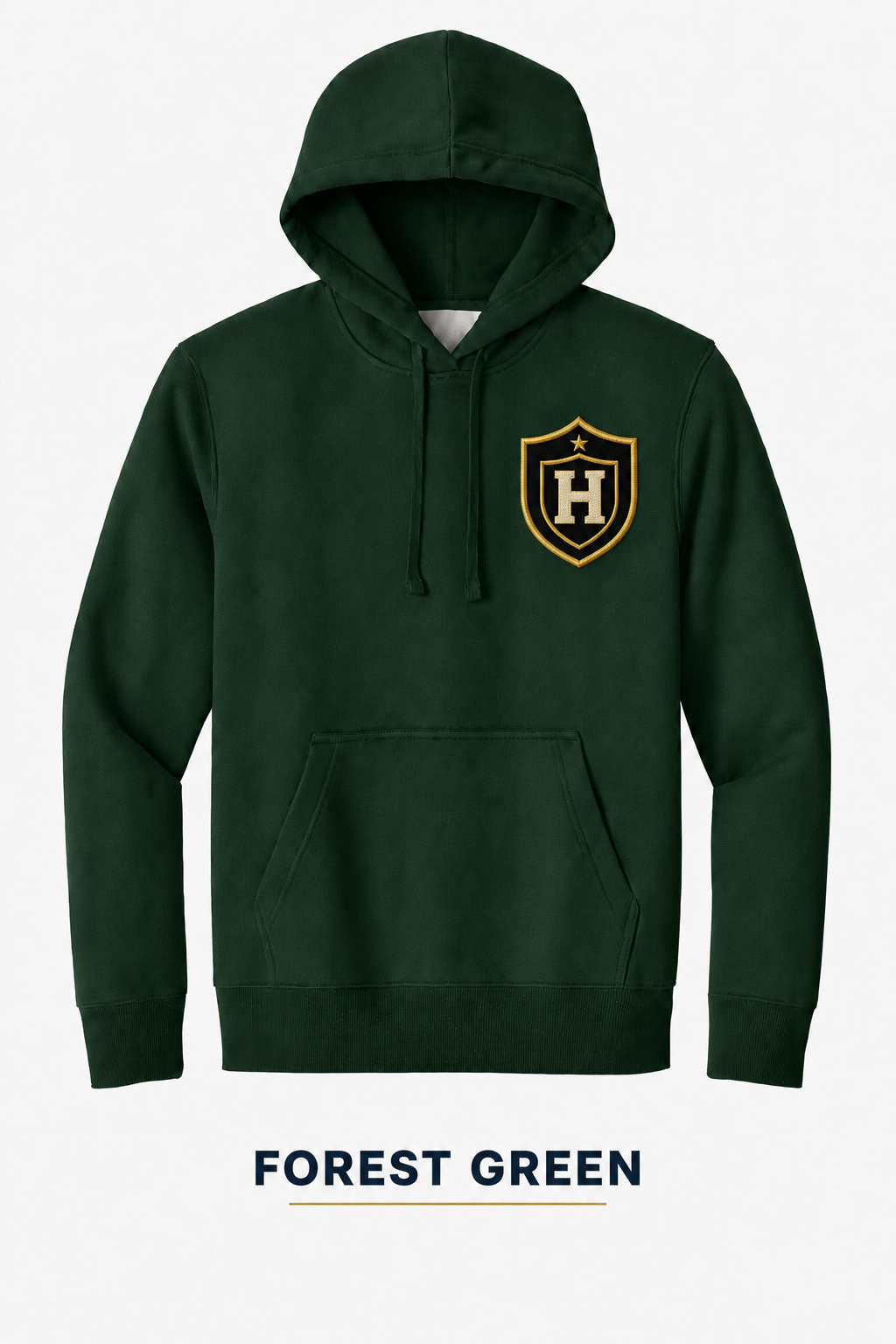 Heritage Double-Shield Heritage H Heavyweight Hoodie — Forest Green