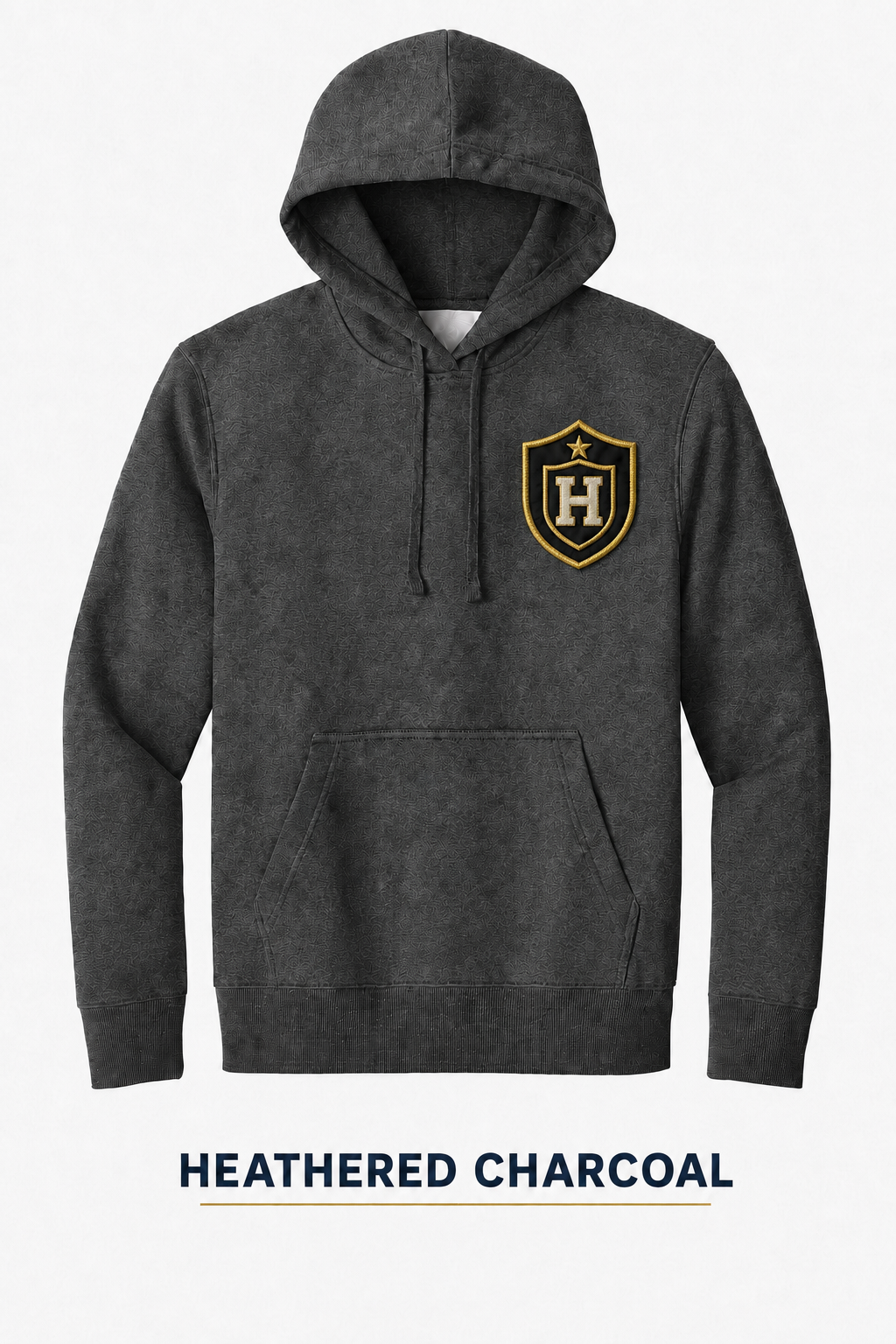 Heritage Double-Shield Heritage H Heavyweight Hoodie — Heathered Charcoal