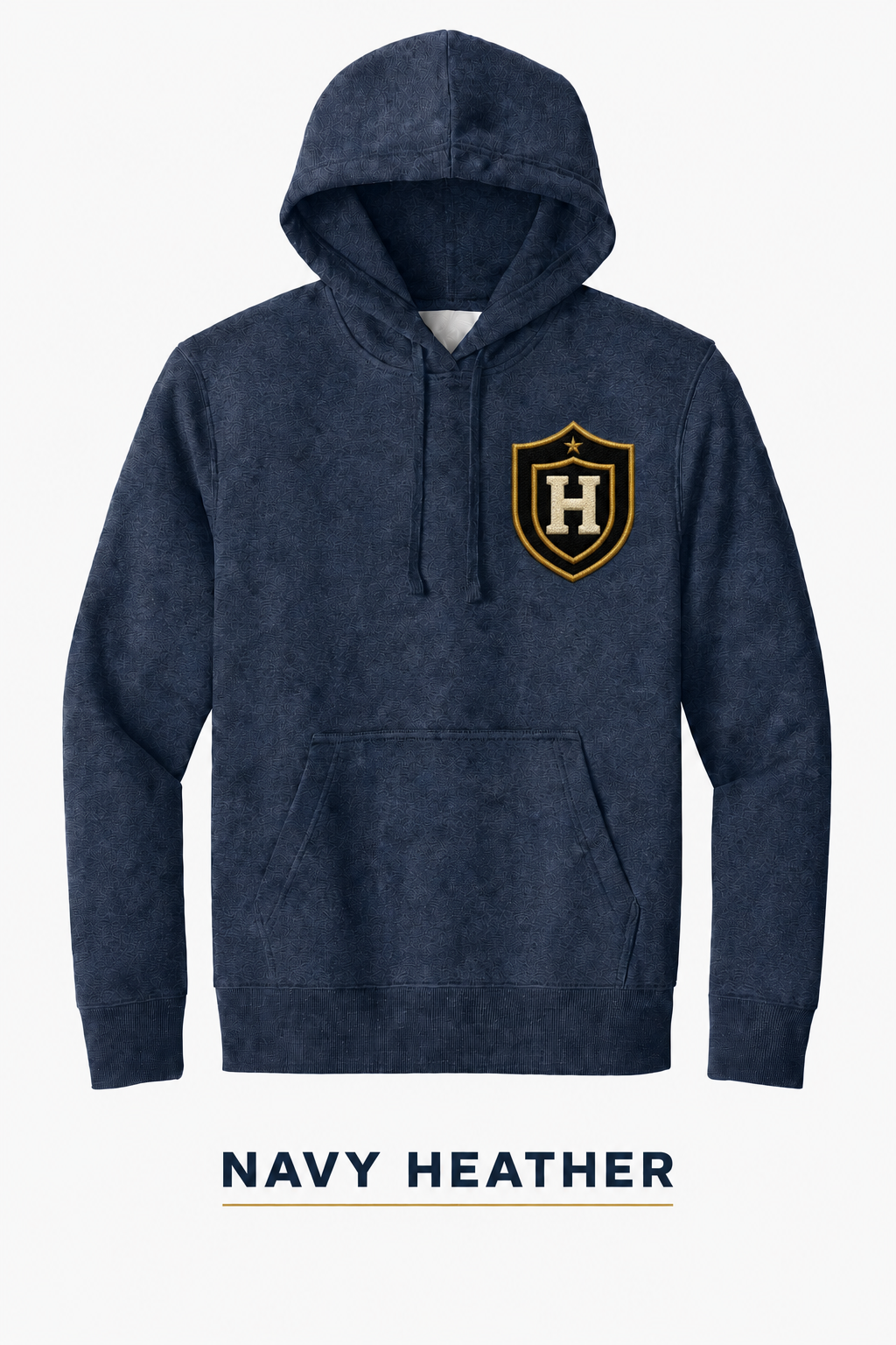 Heritage Double-Shield Heritage H Heavyweight Hoodie — Navy Heather