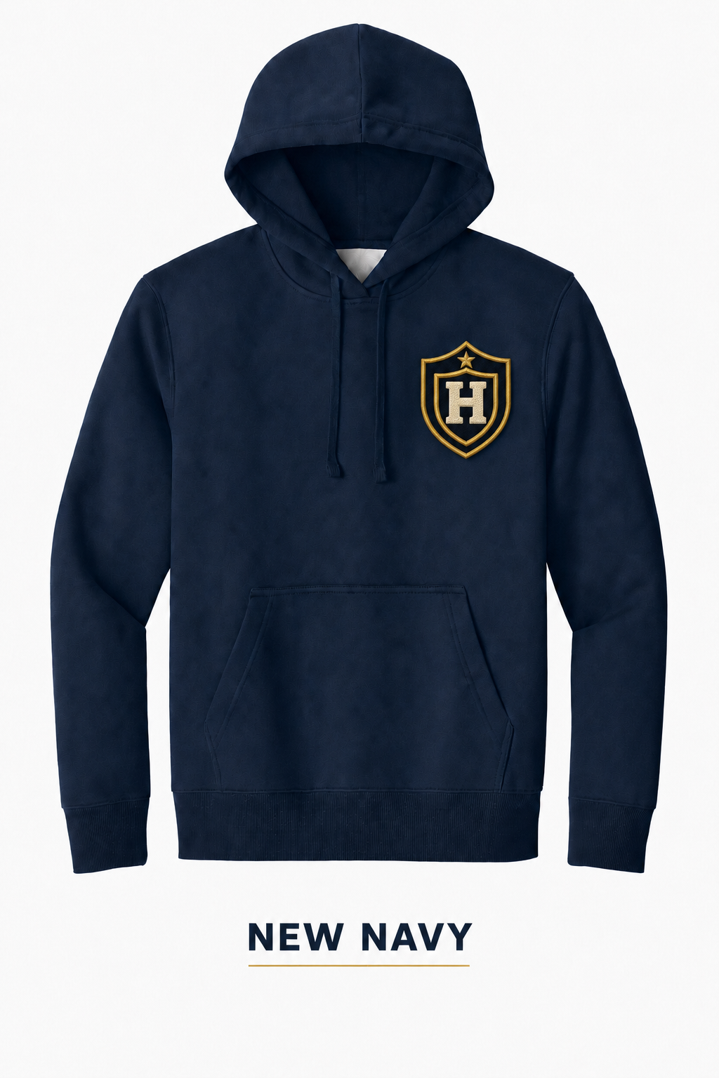 Heritage Double-Shield Heritage H Heavyweight Hoodie — New Navy