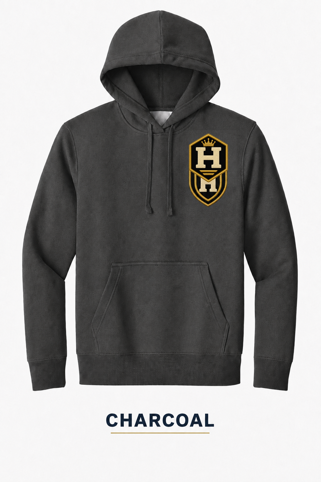 Heritage Hexagonal Streetwear Badge Heavyweight Hoodie — Charcoal