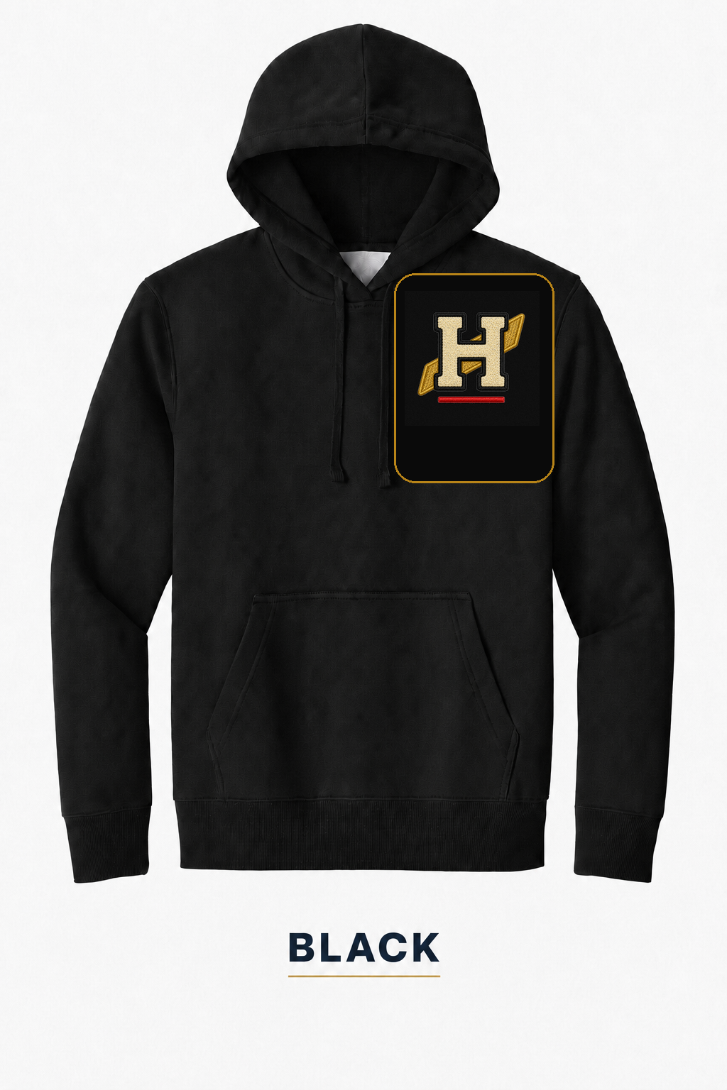 Heritage Slash Monogram Heavyweight Hoodie — Black