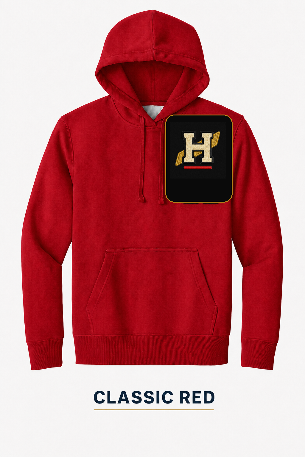 Heritage Slash Monogram Heavyweight Hoodie — Classic Red