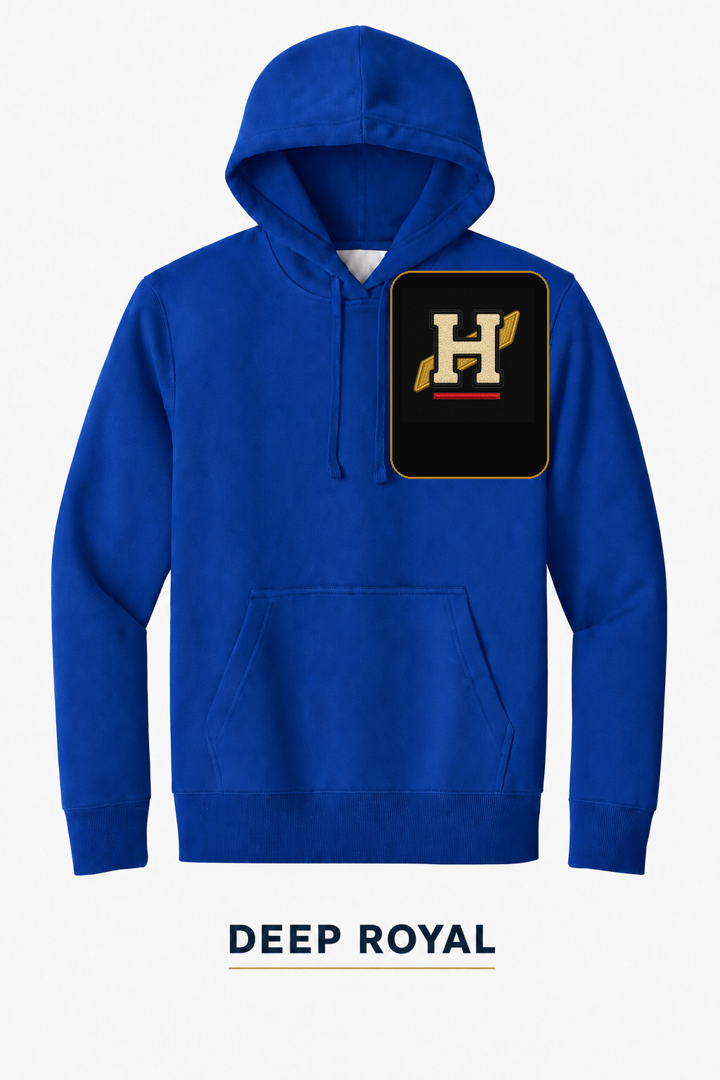 Heritage Slash Monogram Heavyweight Hoodie — Deep Royal