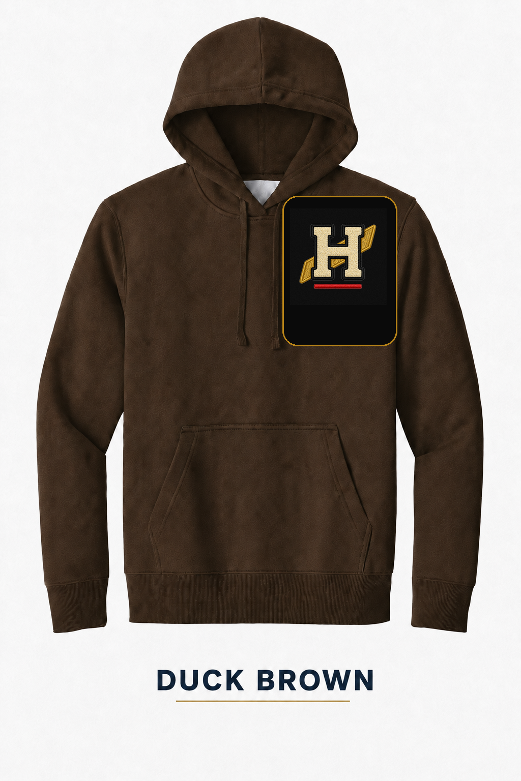 Heritage Slash Monogram Heavyweight Hoodie — Duck Brown