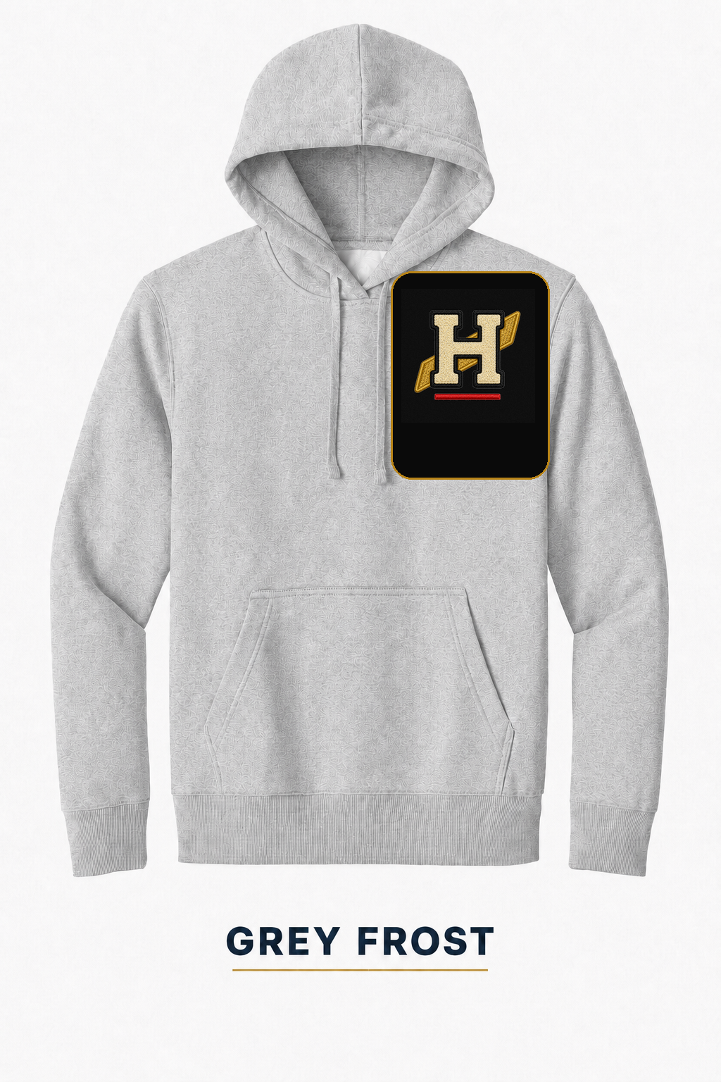 Heritage Slash Monogram Heavyweight Hoodie — Grey Frost