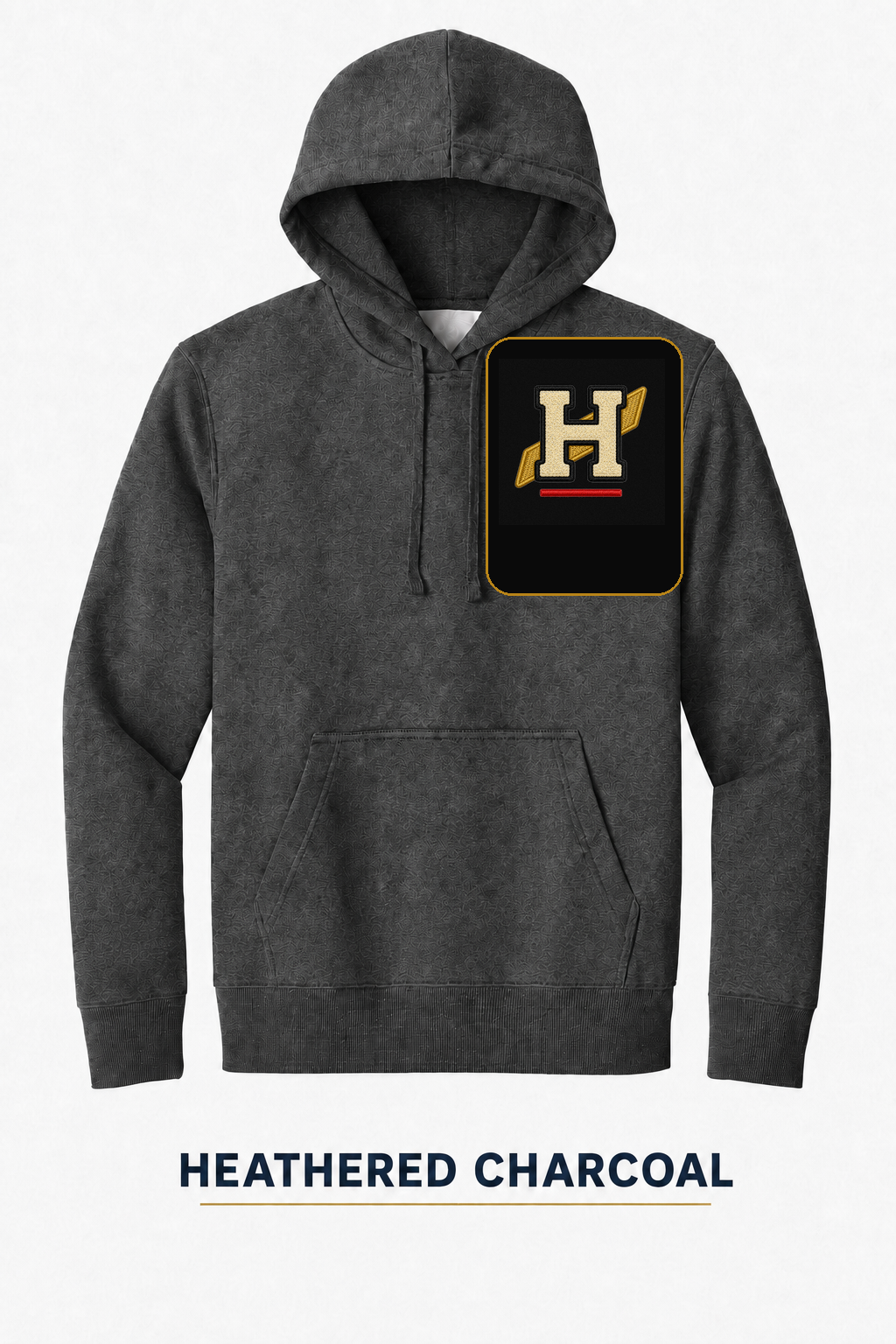 Heritage Slash Monogram Heavyweight Hoodie — Heathered Charcoal