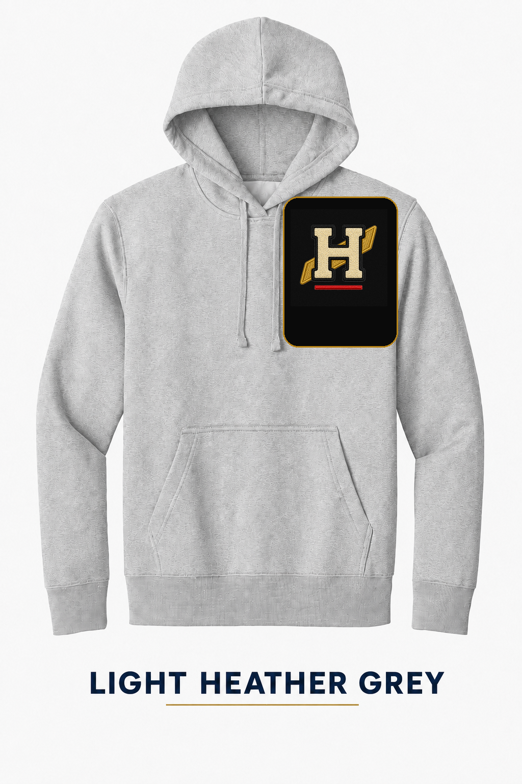 Heritage Slash Monogram Heavyweight Hoodie — Light Heather Grey