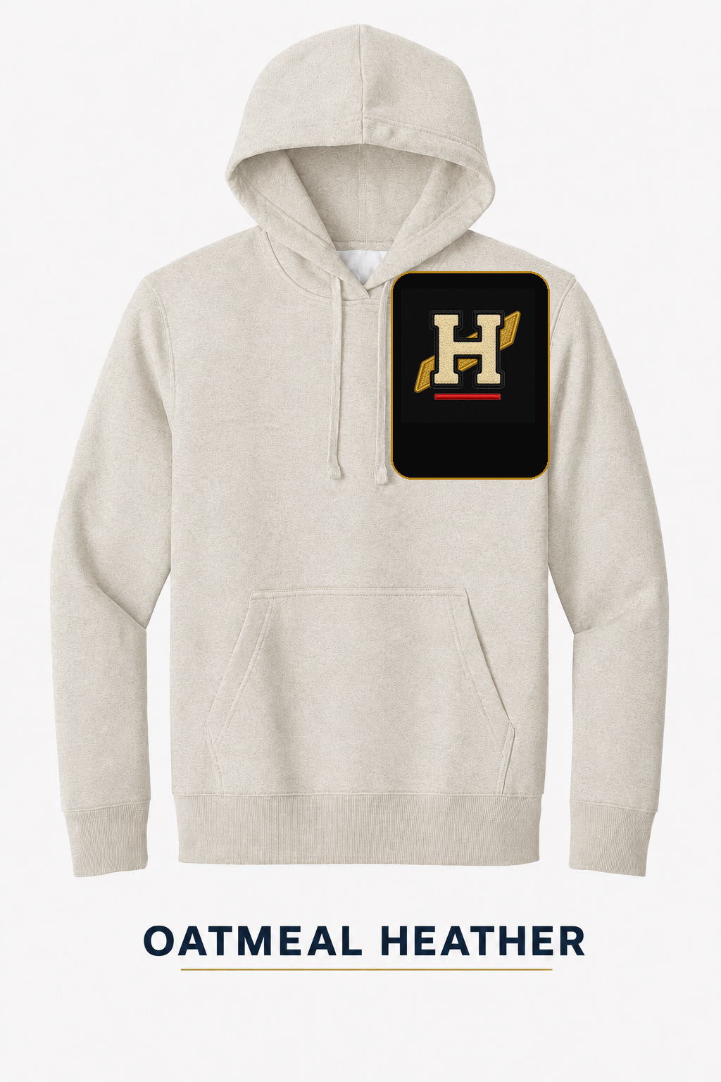 Heritage Slash Monogram Heavyweight Hoodie — Oatmeal Heather